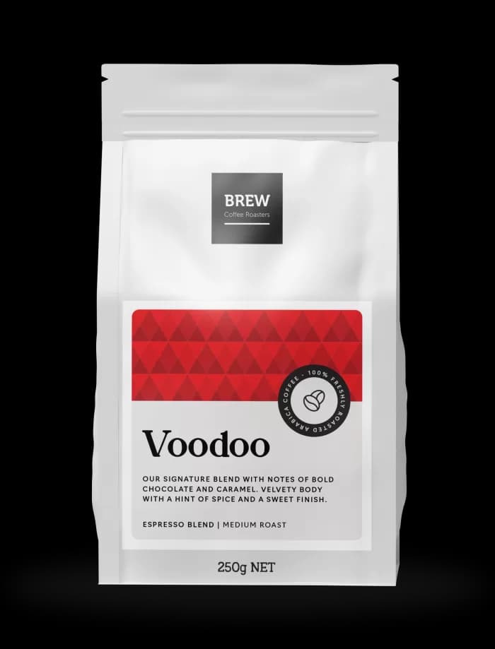 Voodoo, roasted by Brew Coffee Roasters