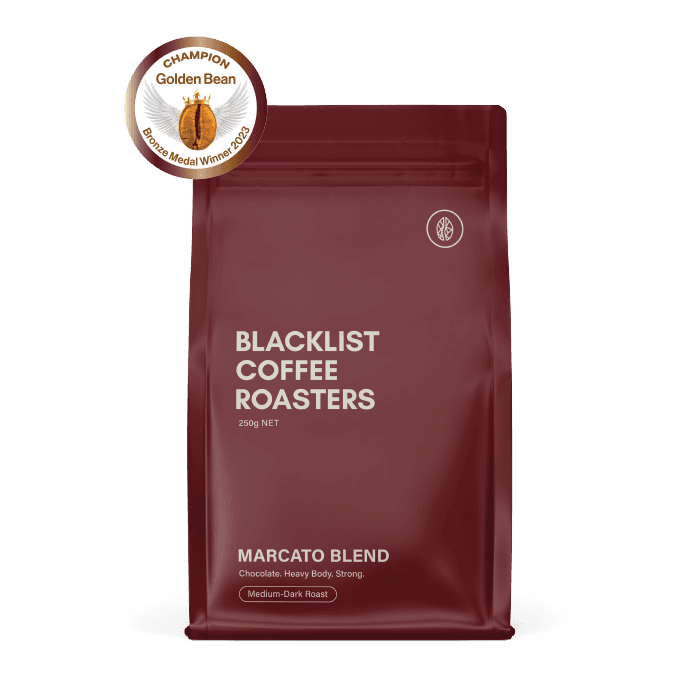 Marcato Blend, roasted by Blacklist Coffee Roasters