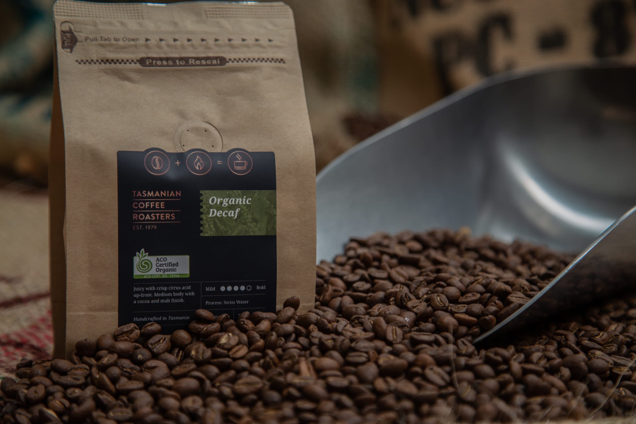 tasmanian coffee roasters organic decaf