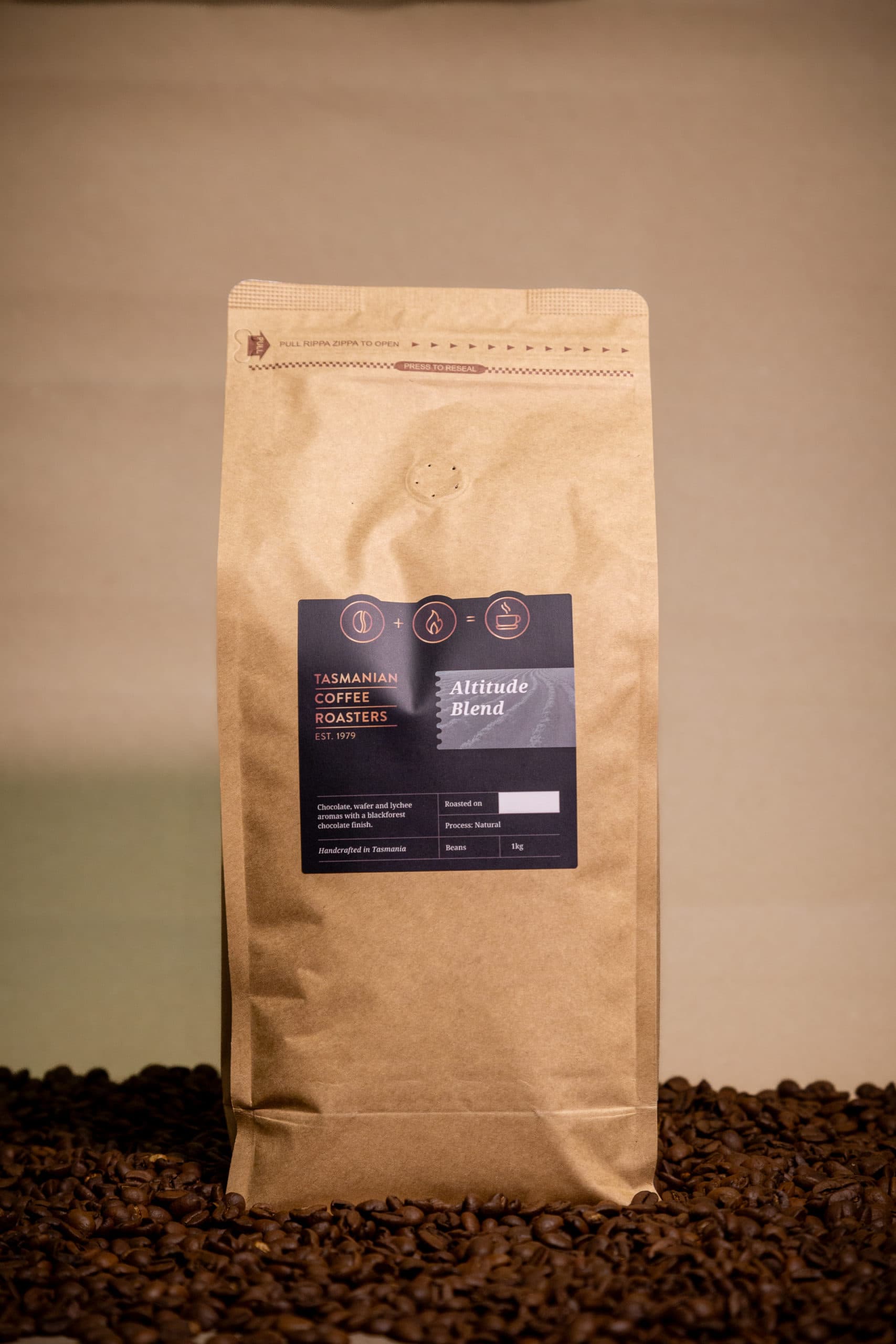 Altitude Blend, roasted by Tasmanian Coffee Roasters