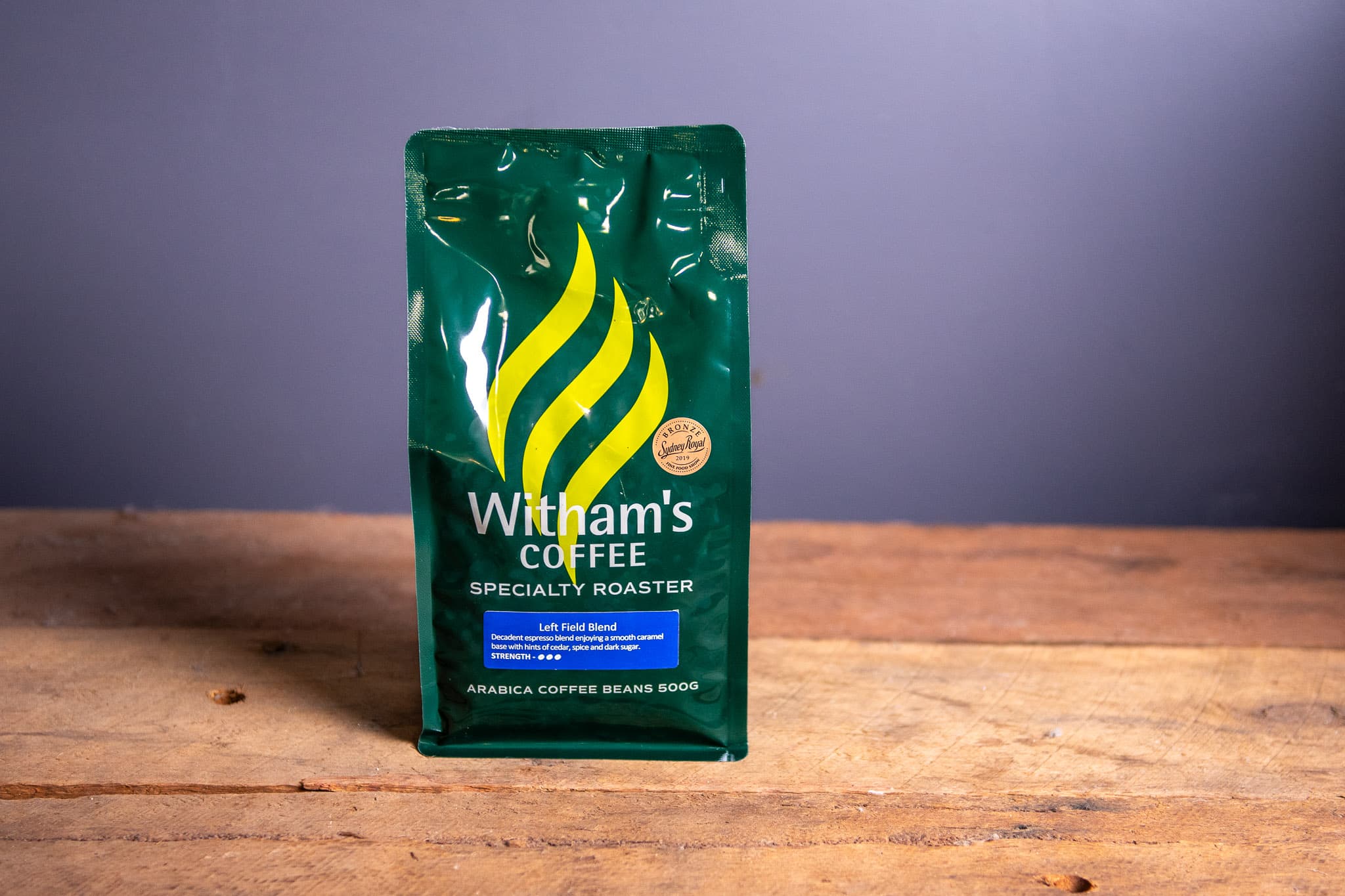 Left Field Blend, roasted by Witham’s Coffee