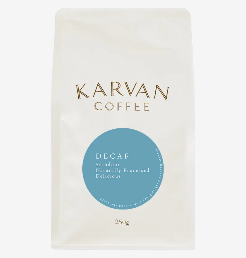 Decaf, roasted by Leaf Bean Machine